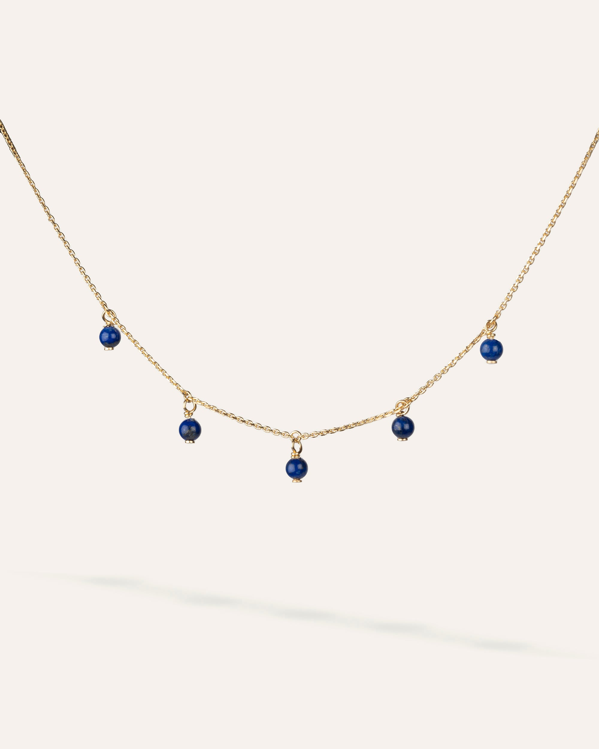 Eternal gold and lapis lazuli necklace