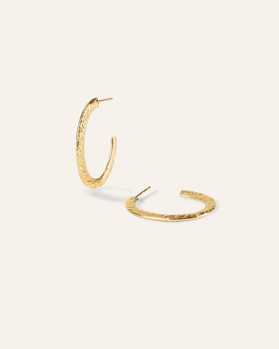 Grandes Créoles Ovales Andréa Plaqué Or 18ct