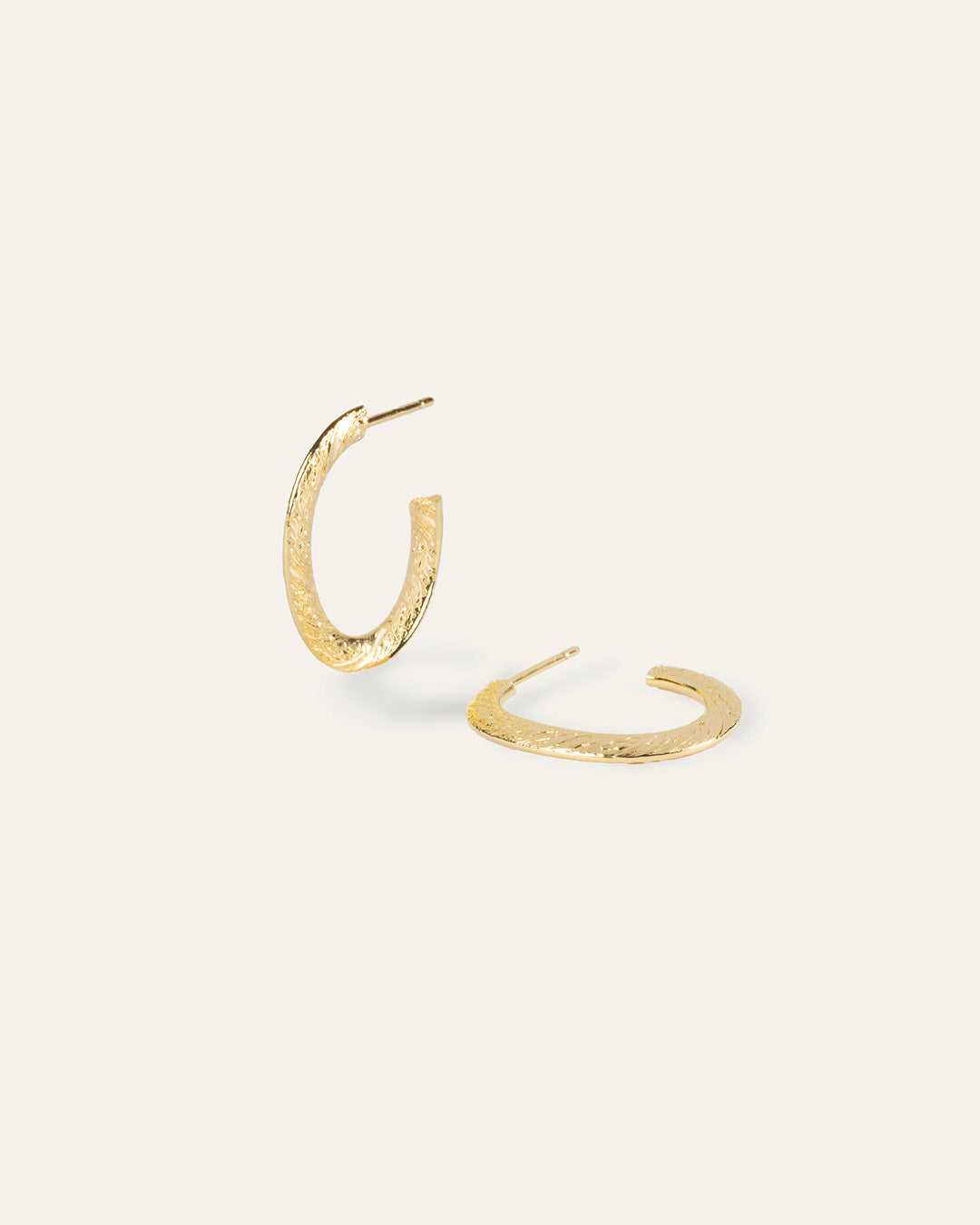 Créoles Ovales Andréa Plaqué Or 18ct