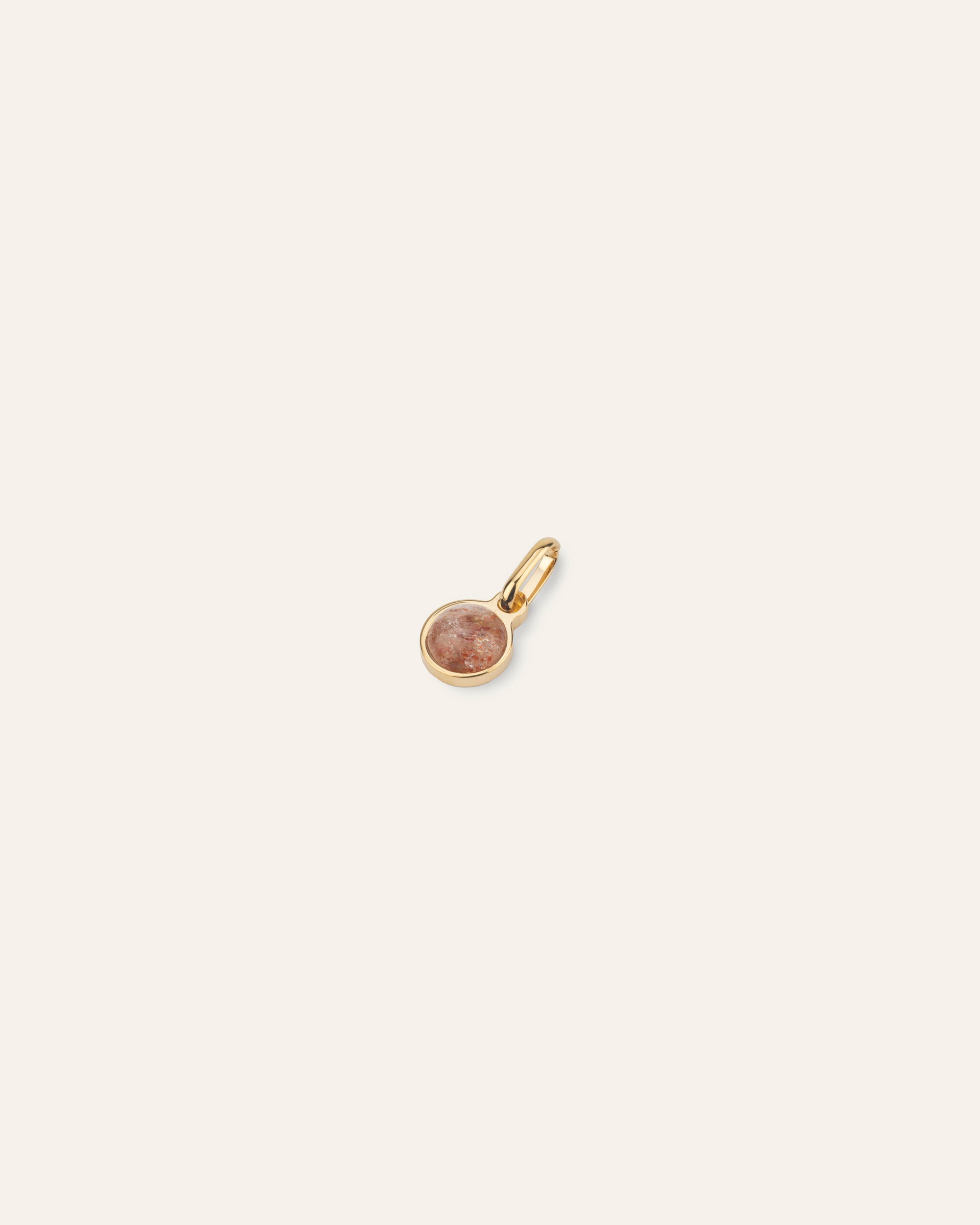 Pampille Harmonie Pierre de Naissance Juillet Plaqué Or 18ct / Pierre de Soleil 