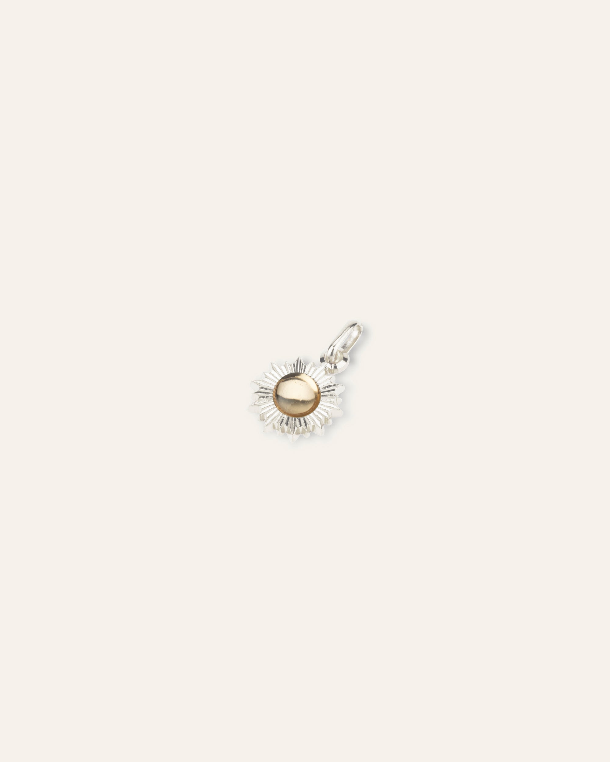 Pendentif Soleil Ilios Pierre de Naissance Novembre Argent 925 / Citrine 