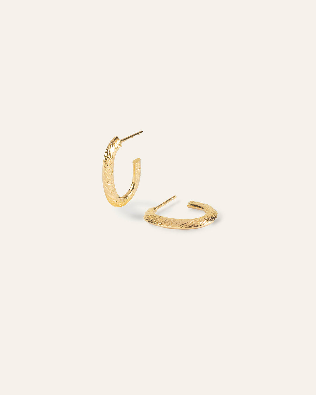Petites Créoles Ovales Andréa Plaqué Or 18ct