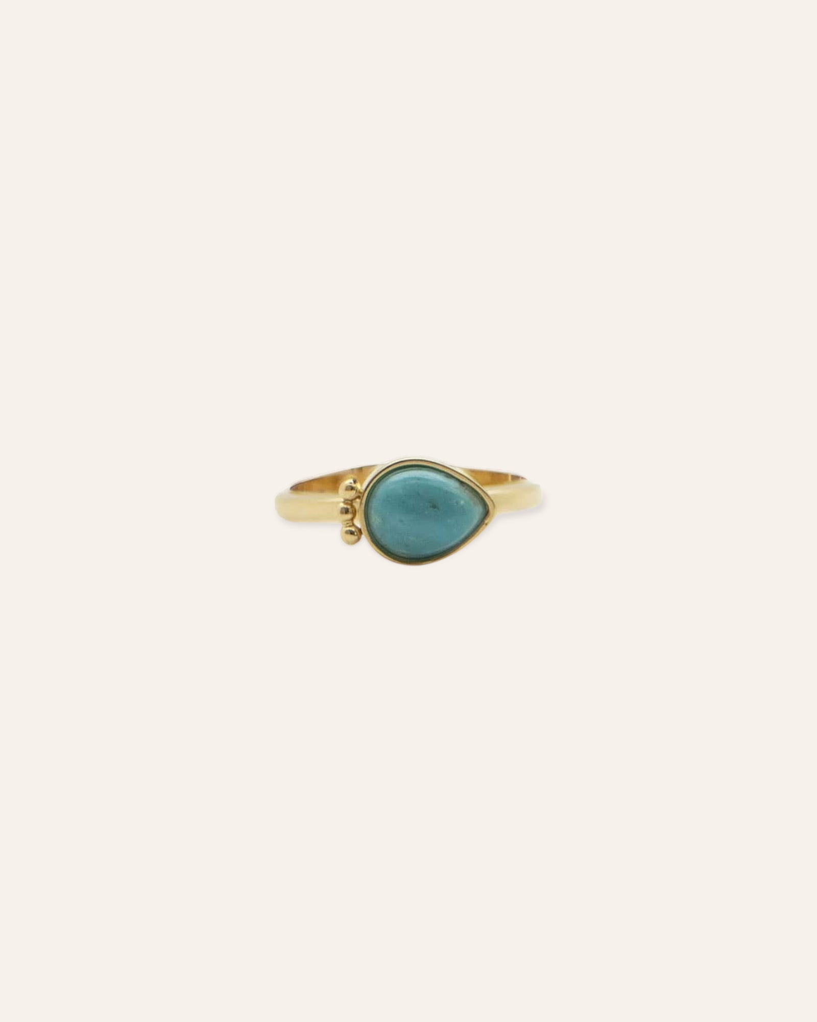 Moapa gold and turquoise ring