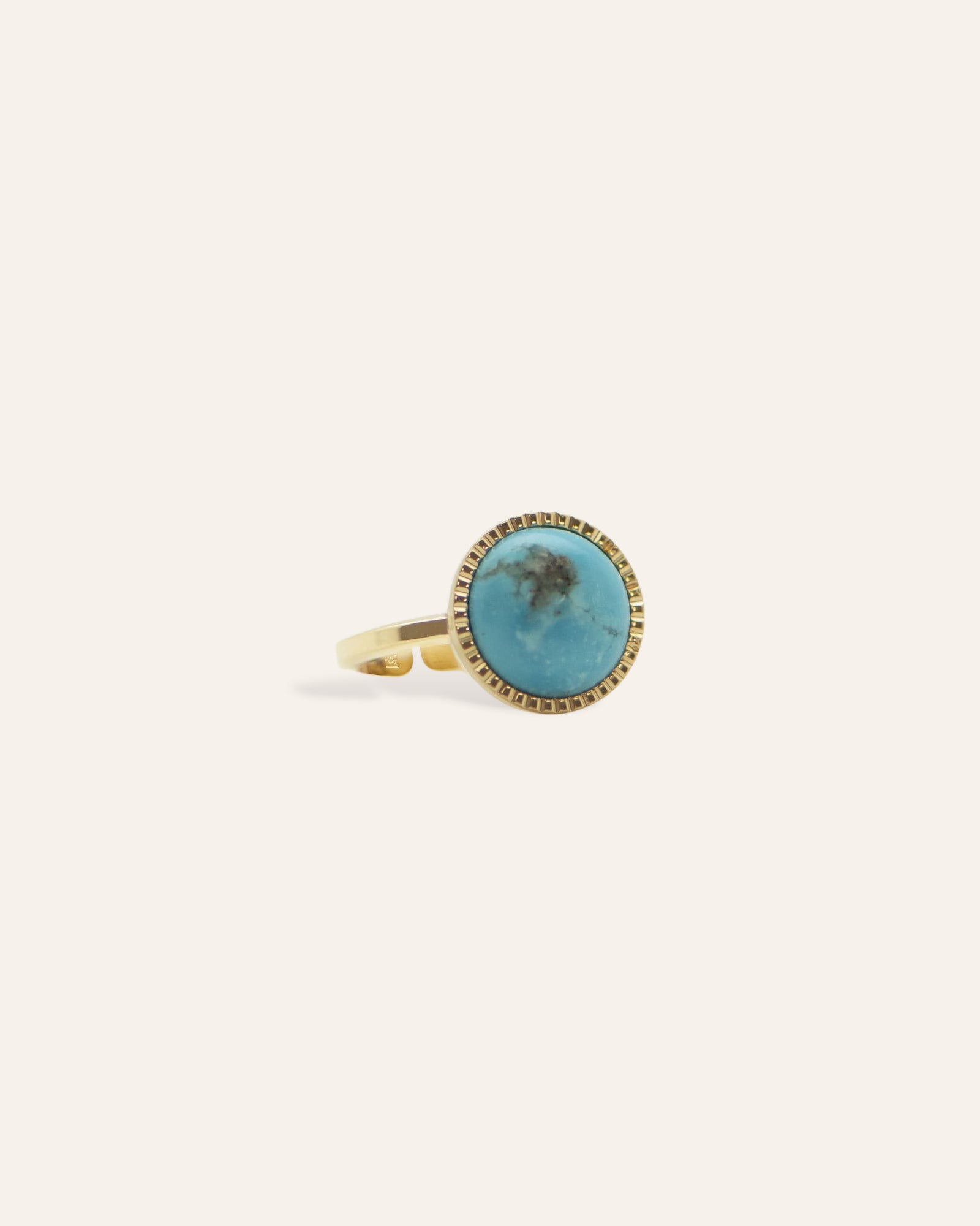 Tonalea gold and turquoise ring