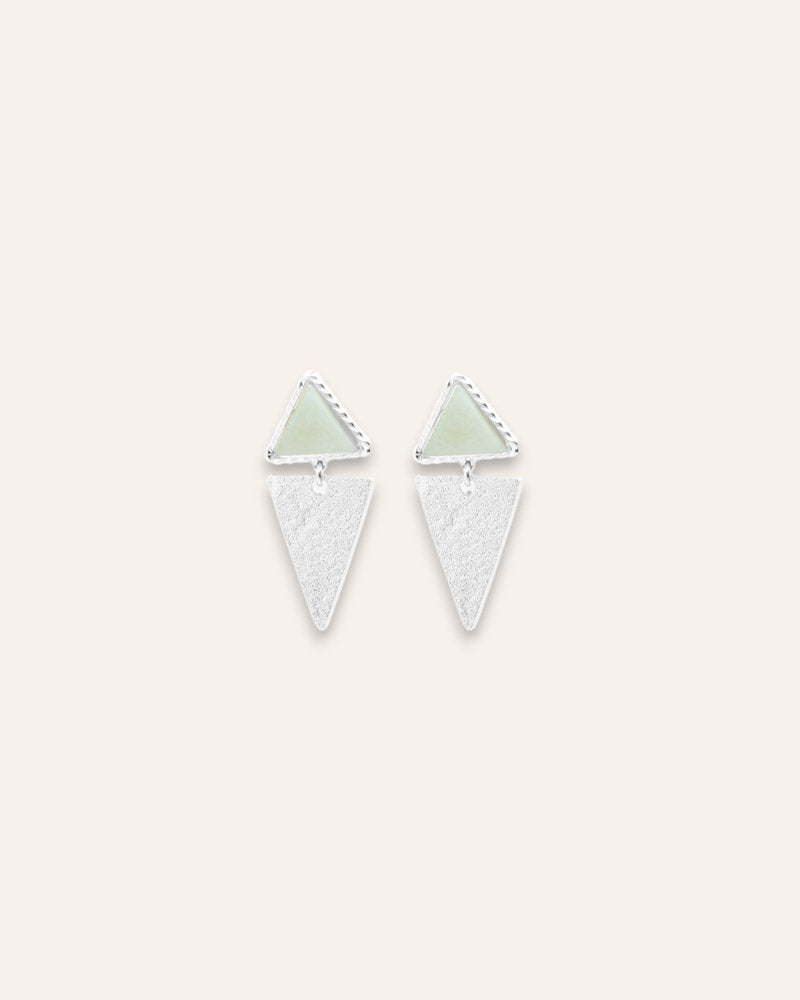 Aya silver and jade earrings