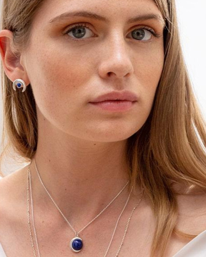Imagine silver and lapis lazuli earrings