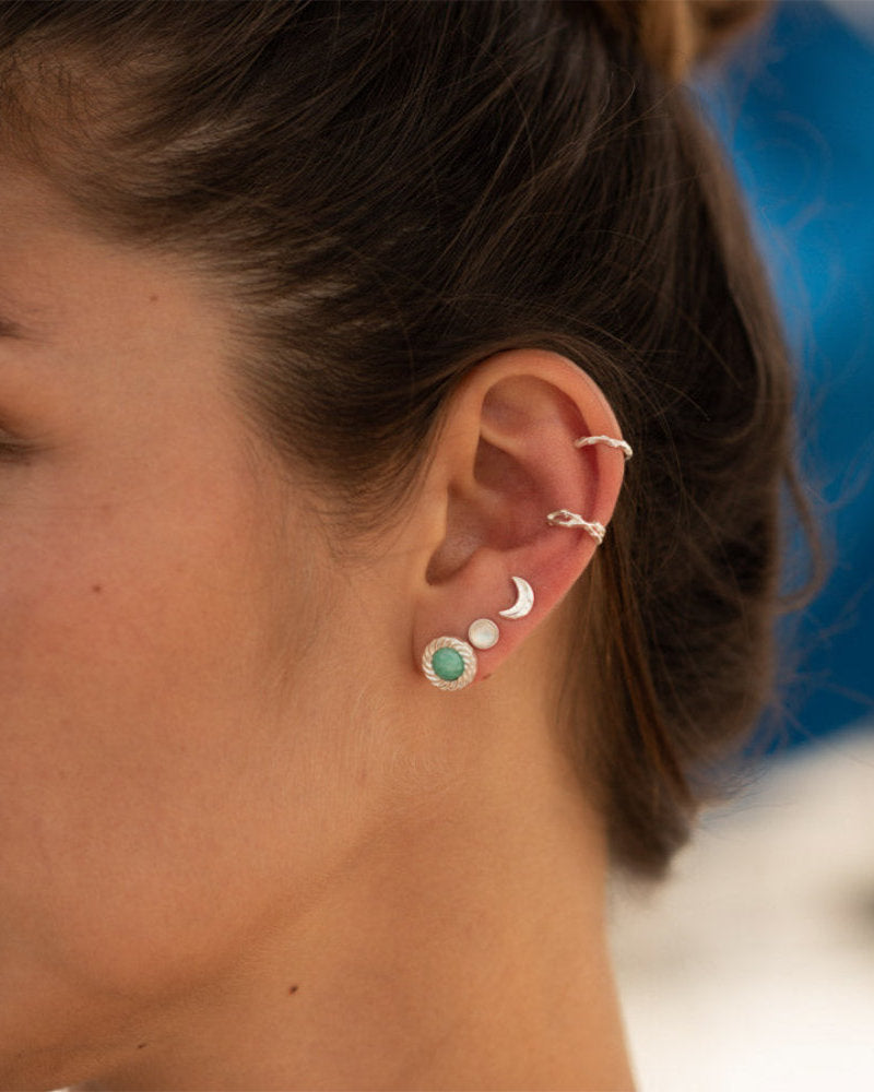 Symi silver and amazonite earrings