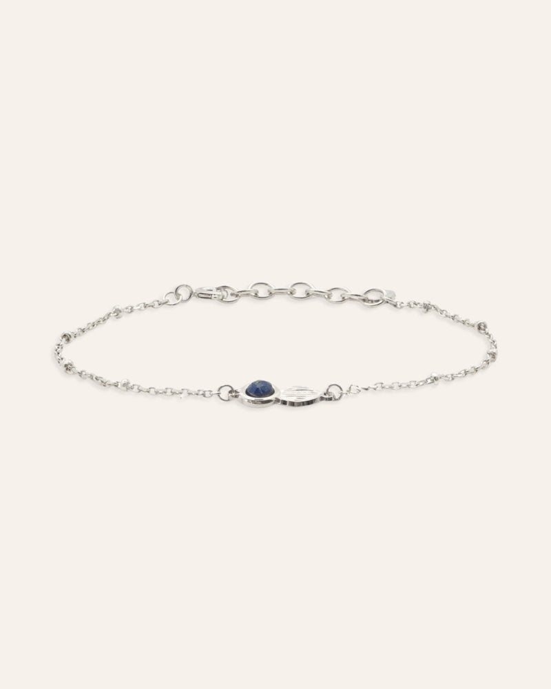 Silver and lapis lazuli Desire bracelet