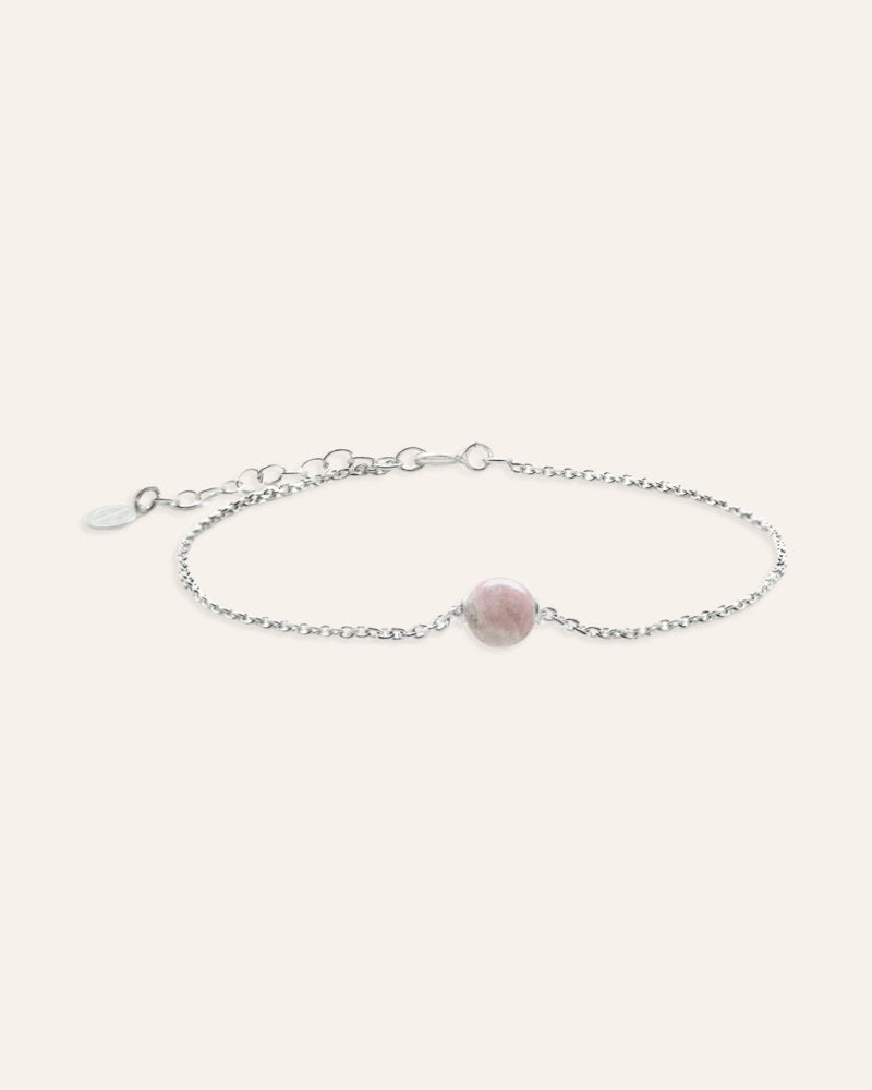 Bracelet Élégance Argent 925 / Rhodonite