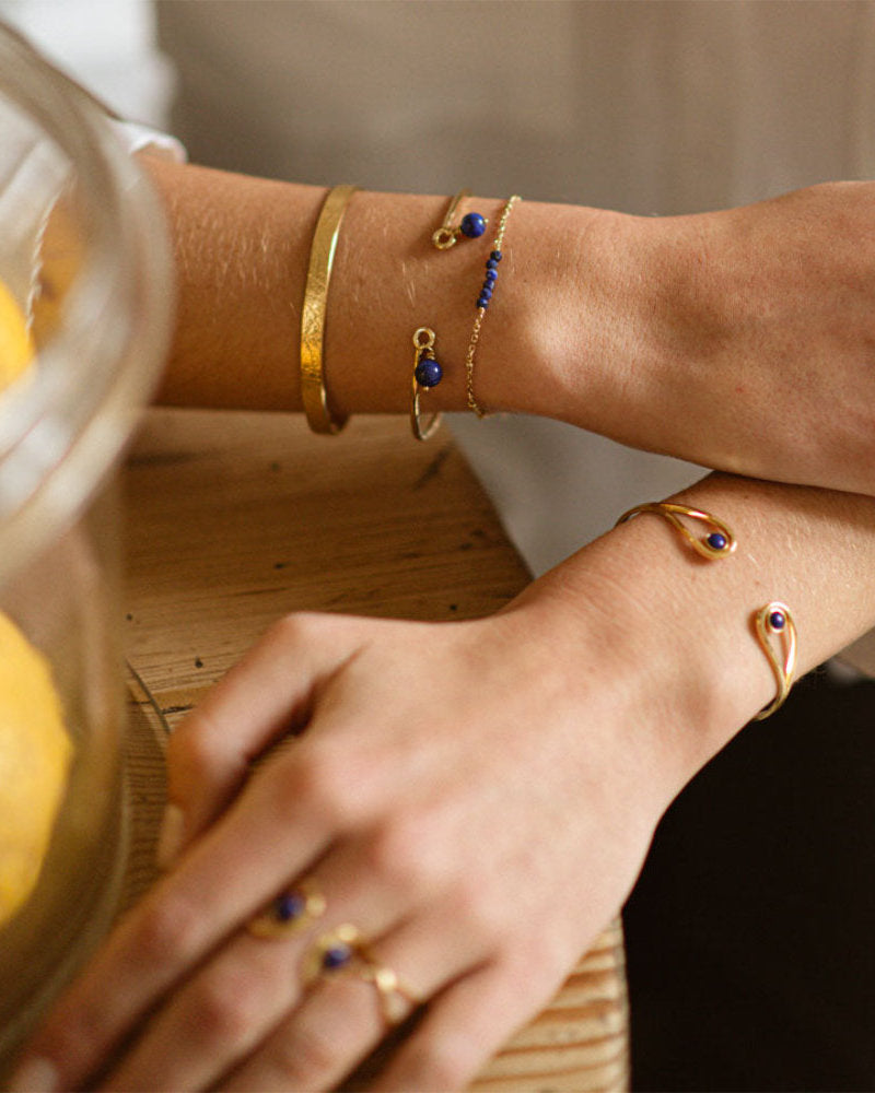 Eternal gold and lapis lazuli bracelet