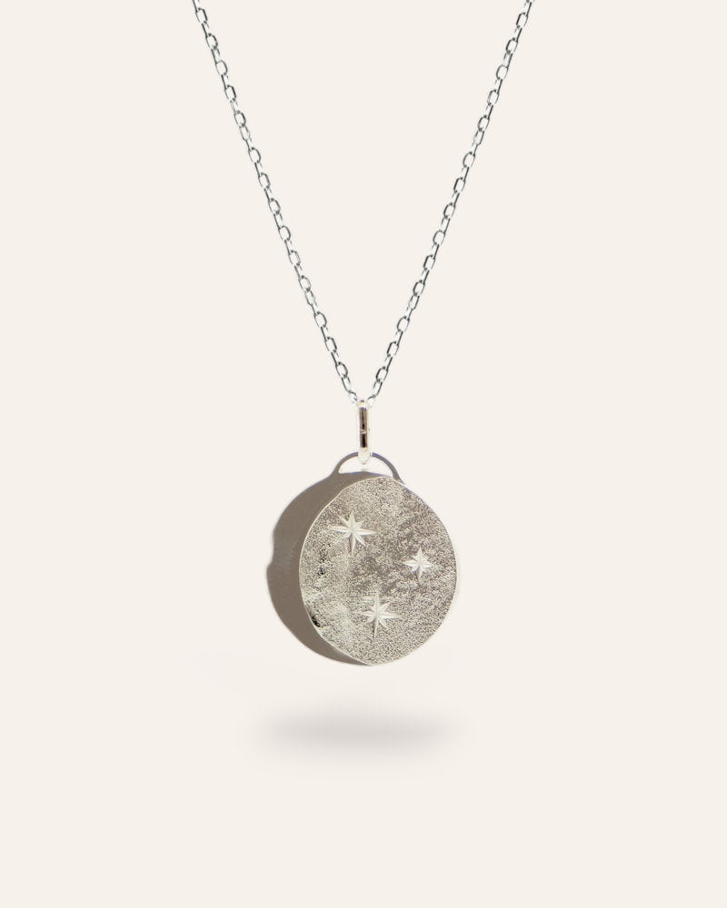Celestial silver necklace