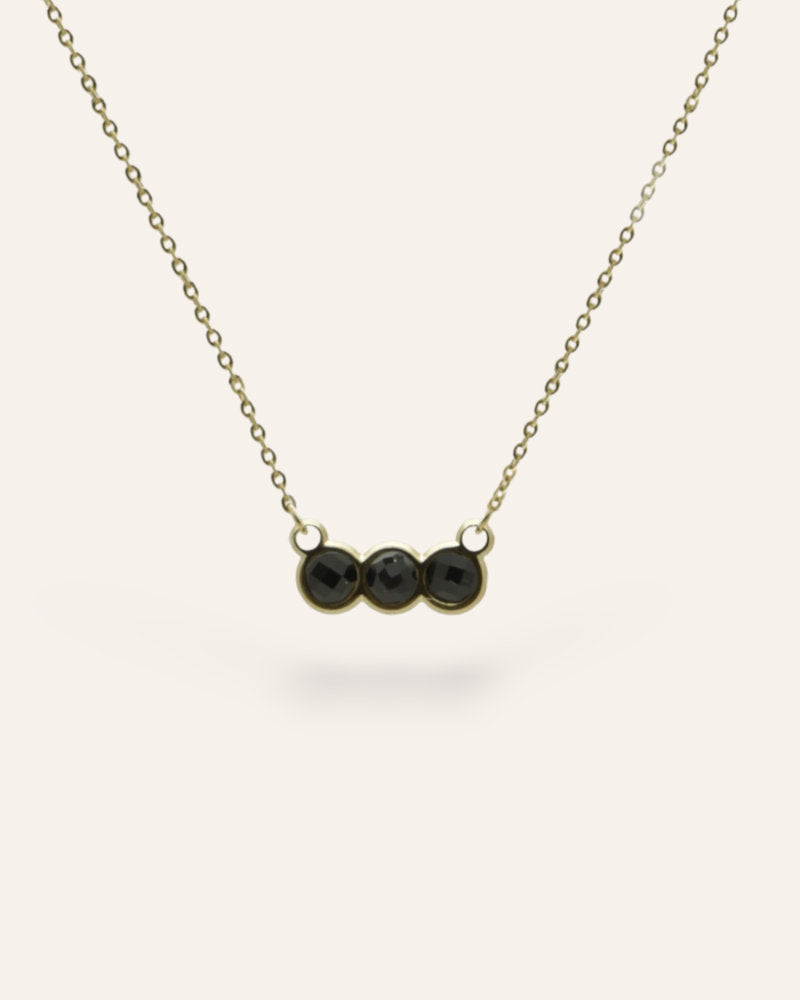 Croce gold and onyx necklace