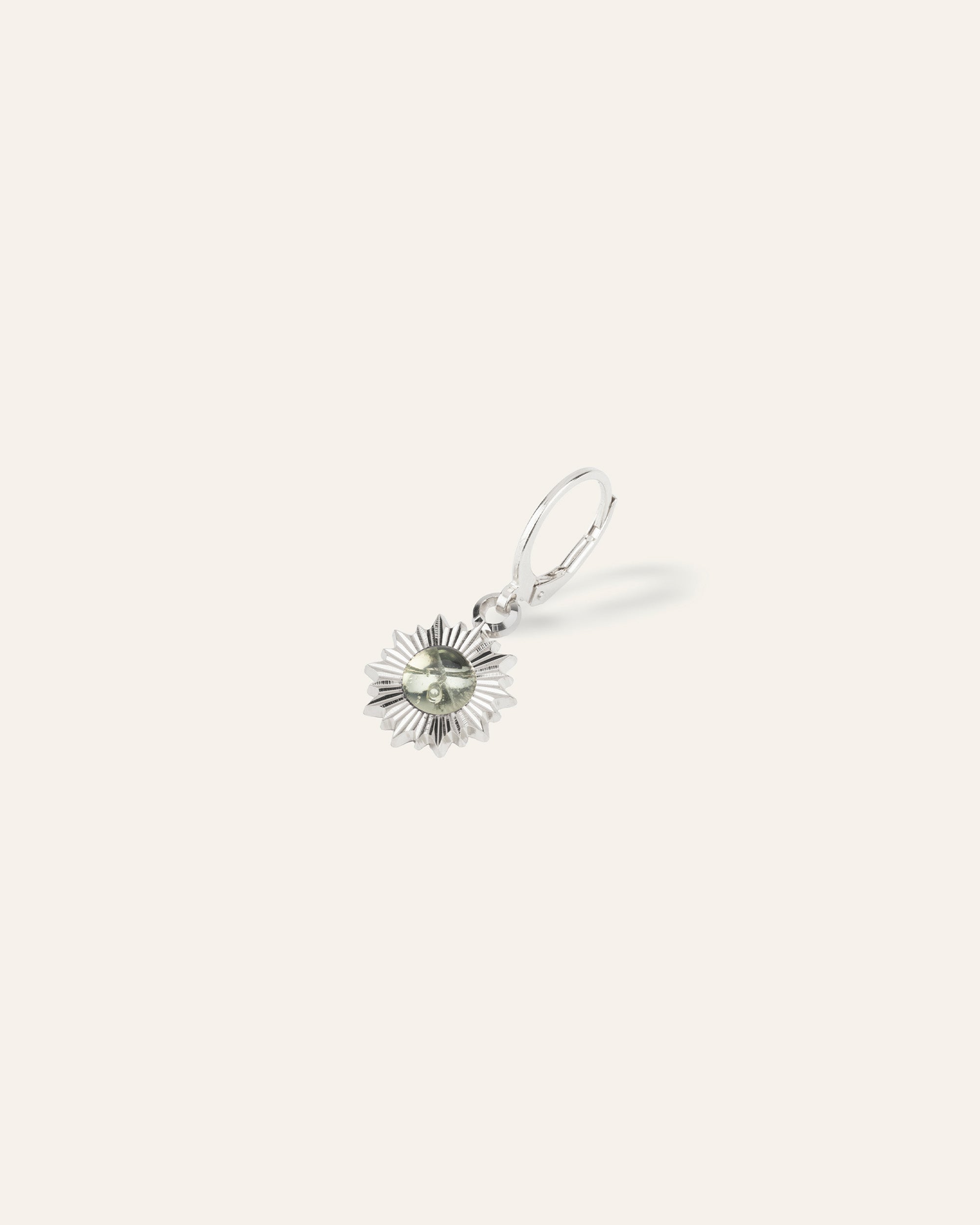 Dormeuse Soleil Ilios Argent 925 / Fluorite