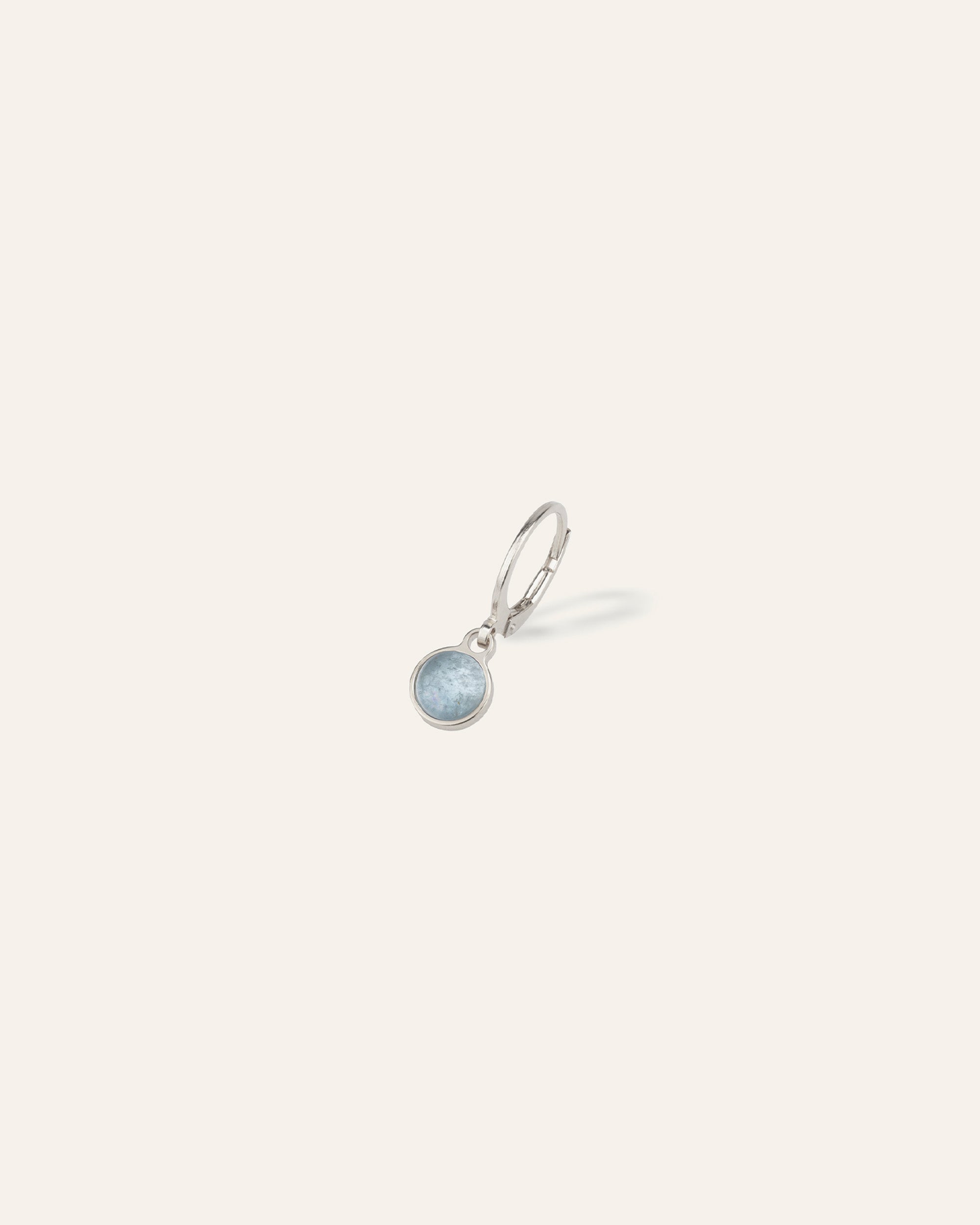 Dormeuse Harmonie Pierre de Naissance Mars Argent 925 / Aigue Marine 