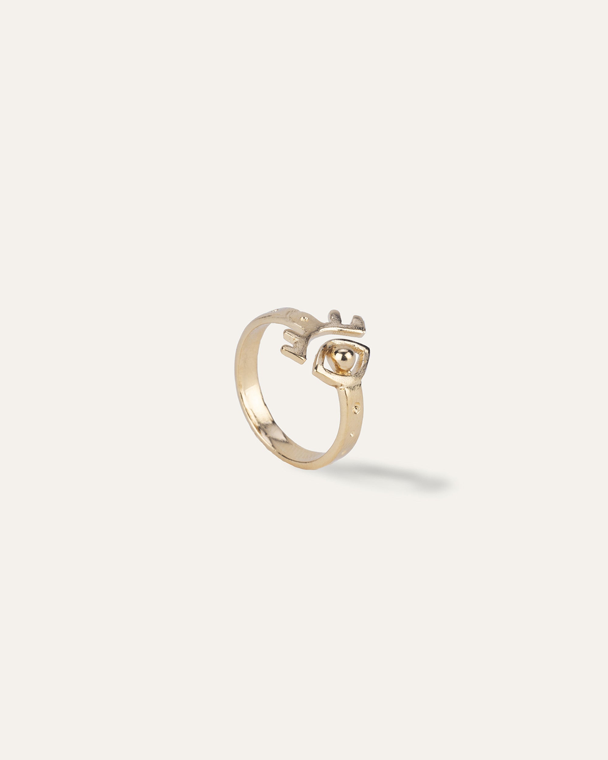 Bague Oeil Leora Plaqué Or 18ct
